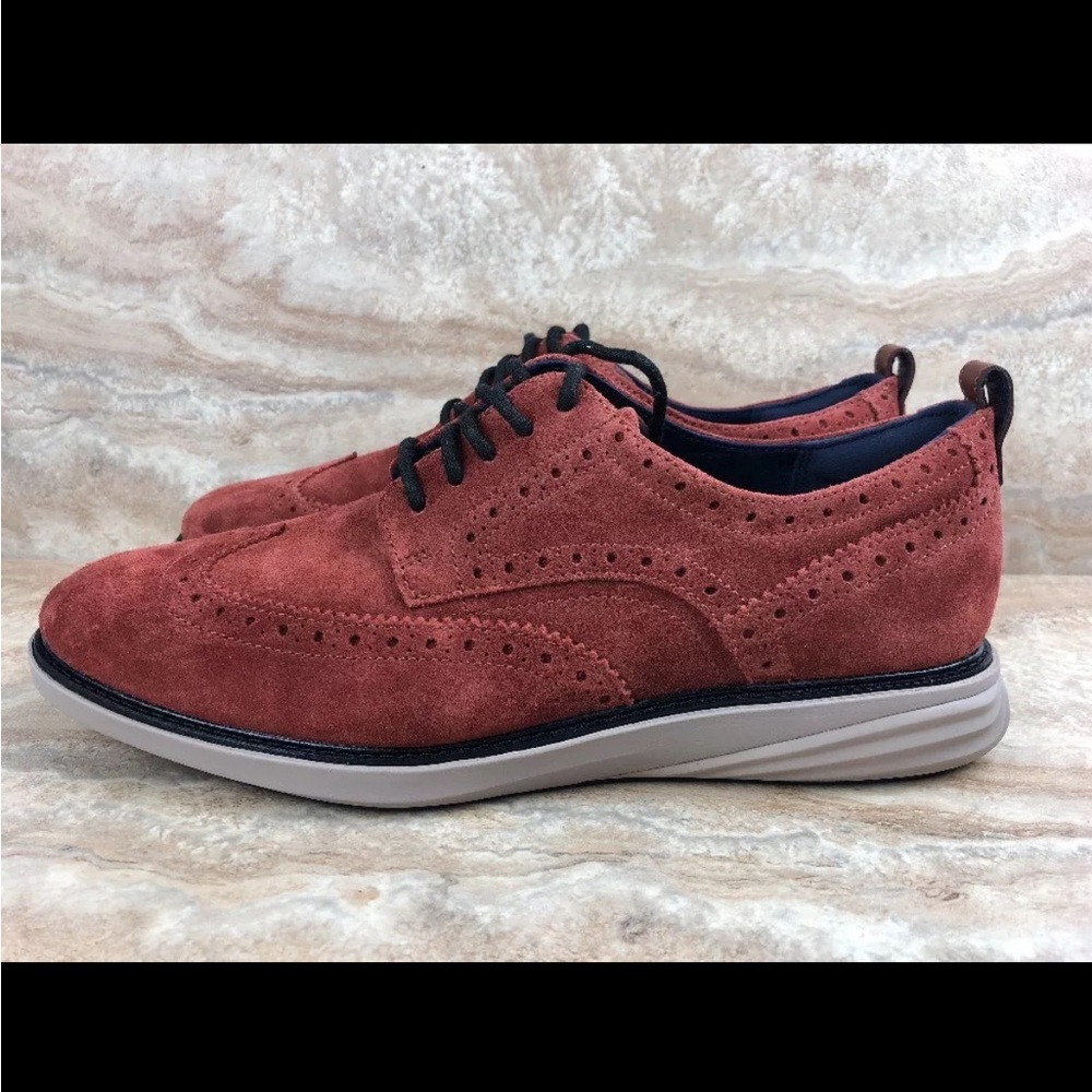 Cole Haan GrandEvolution Wingtip Oxford Men's Dress Shoes Brandy Brown